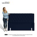 Ver imagem 2 de Cabeceira Atena para Cama Box Casal Padrão 140cm Capitonê com Frame Suede Azul Marinho - Desk