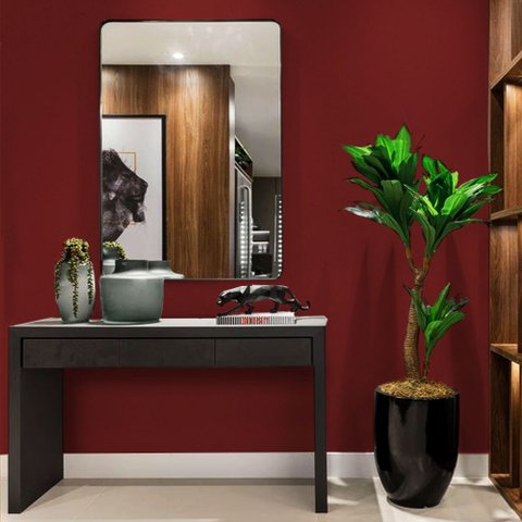 Papel de Parede Quartzo Vermelho Estelar Tacolado Papel de Parede 0,58 X 3,00m Premium - Fundo Bloqu