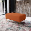 Ver imagem 2 de Kit 02 Puffs Decorativos Sala de Estar Cléo W01 Pés Palito 90cm Tecido Terracota - Lyam Decor