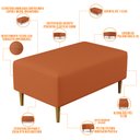Ver imagem 4 de Kit 02 Puffs Decorativos Sala de Estar Cléo W01 Pés Palito 90cm Tecido Terracota - Lyam Decor