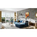 Ver imagem 5 de Quadro Decorativo Abstrato Canvas Moldura Filete Borboleta Colorida Flor Gg