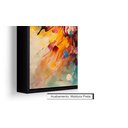 Ver imagem 4 de Quadro Decorativo Abstrato Canvas Moldura Filete Borboleta Colorida Flor Gg