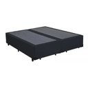 Ver imagem 1 de Base Cama Box Bipartido Casal Couro Sintético Preto 40x138x188