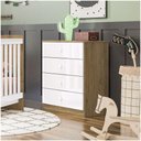 Ver imagem 1 de Cômoda Infantil 04 Gavetas Amarelinha Henn Rústico Branco