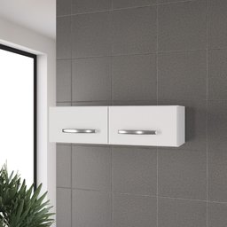 Armário Aéreo Geladeira Mara 2 Portas Branco Moblis - 5