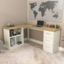 Ver imagem 7 de Mesa Escrivaninha para Escritório 3 Gavetas Mali | Artany:olmo/branco