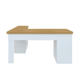 Mesa Escrivaninha para Escritório 3 Gavetas Mali | Artany:olmo/branco - 1