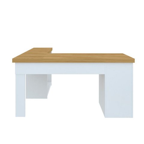 Mesa Escrivaninha para Escritório 3 Gavetas Mali | Artany:olmo/branco