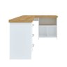 Mesa Escrivaninha para Escritório 3 Gavetas Mali | Artany:olmo/branco - 4