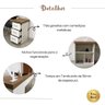 Mesa Escrivaninha para Escritório 3 Gavetas Mali | Artany:olmo/branco - 8