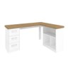 Mesa Escrivaninha para Escritório 3 Gavetas Mali | Artany:olmo/branco - 3
