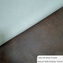 Cama Japonesa com Cabeceira em Led Seo-yeon King Nobuck Marrom/ Linho Off White - Sallar Home - 2
