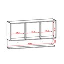 Ver imagem 3 de Armário Aéreo de Cozinha 3 Portas com Nicho 1,20m Freijó / Branco Line Kits Paraná