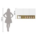 Ver imagem 5 de Armário Aéreo de Cozinha 3 Portas com Nicho 1,20m Freijó / Branco Line Kits Paraná