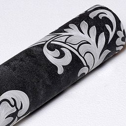 Papel de Parede Arabesco Preto/Cinza Rolo 10 Mts - 4