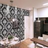 Papel de Parede Arabesco Preto/Cinza Rolo 10 Mts - 1