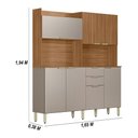 Ver imagem 3 de Cozinha Compacta Pitaya 7 Portas 2 Gavetas - Amendola Touch/Nude Prime Tx