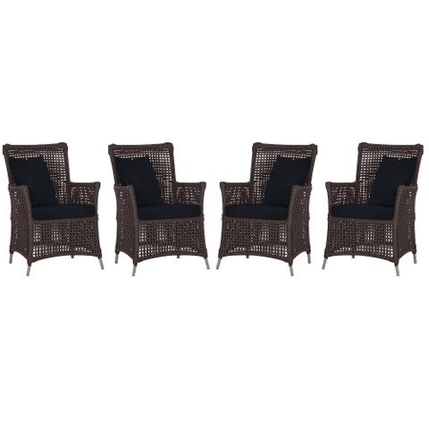 4 Poltronas Igapó Alumínio Micro Pintura Fendi Corda Náutica Estofado 12