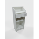 Ver imagem 1 de Balcão Caixa Mdf Branco 15mm com Gaveta e Chave - 1,15m X 50cm X 40cm
