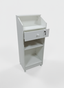Ver imagem 1 de Balcão Caixa Mdf Branco 15mm com Gaveta e Chave - 1,15m X 50cm X 40cm