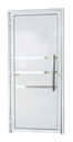 Ver imagem 1 de Porta Alumínio Lambril c/Friso c/Puxador D.Branco 80 Brimak