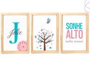 Ver imagem 1 de Kit 3 Quadros Decorativos - Borboletas:pinus