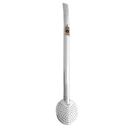 Bomba De Chimarrão Tereré Aço Inox 23cm Com Rosca Pingente Laçador - 4