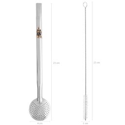 Bomba De Chimarrão Tereré Aço Inox 23cm Com Rosca Pingente Laçador - 9