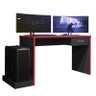 Mesa para Computador Desk Gamer DRX-9000 Preto/Vermelho - PR Móveis - 1