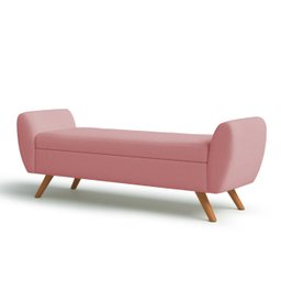 Recamier Bau Grecia 1,60m Suede Rose - Clique Decor Clique decorações - 3
