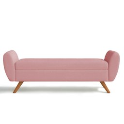 Recamier Bau Grecia 1,60m Suede Rose - Clique Decor Clique decorações - 1