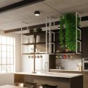 Ver imagem 4 de Prateleira Tripla Estilo Industrial Teto Parede 100cm BP Fs