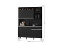 Ver imagem 4 de Armário para Cozinha Kit Alice Ambiente Preto Fosco Ajl