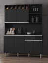 Ver imagem 1 de Armário para Cozinha Kit Alice Ambiente Preto Fosco Ajl