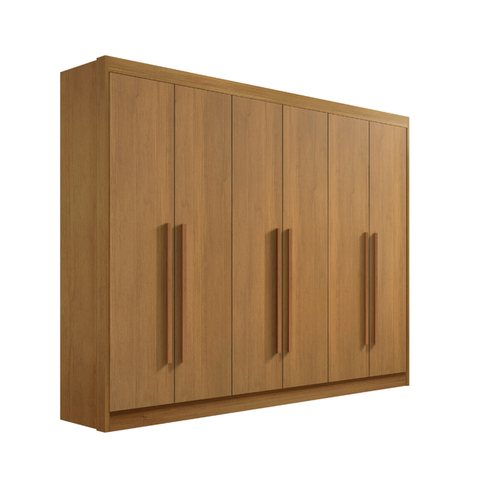 Guarda Roupa Casal Athos 6 Portas em Mdf Cinamomo