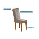 Ver imagem 3 de Sala de Jantar Completa Londrina C/ Tampo Madeirado C/ Vidro Canto Reto 180x90cm e 6 Cadeiras