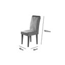 Ver imagem 5 de Sala de Jantar Completa Londrina C/ Tampo Madeirado C/ Vidro Canto Reto 180x90cm e 6 Cadeiras