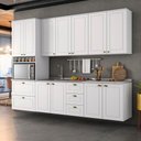 Ver imagem 1 de Cozinha Modulada Suspensa 271,5cm 5 Peças 11 Portas 5 Gavetas Americana Henn - Branco/calcare