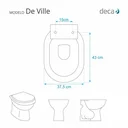 Ver imagem 5 de Tampa de Vaso em MDF De VIlle Branco para bacia Deca