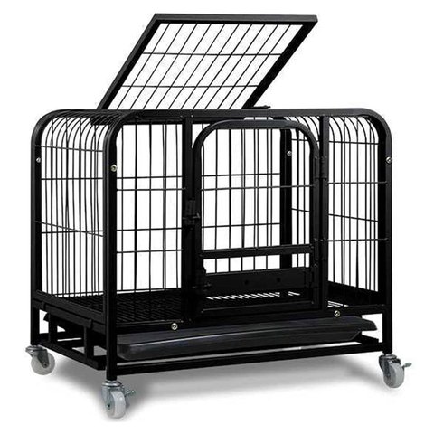 Gaiola Pet Cao Gato Cachorro Animal de Estimaçao Canil Pet Shop Bandeja Removivel Transporte Rodinha