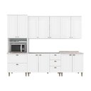 Ver imagem 1 de Cozinha Completa 6 Peças Americana 2 Aéreos 2 Balcões 1 Paneleiro 1 Complemento com Pés C5p62