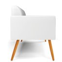 Ver imagem 5 de Sofá Namoradeira Pés Palito Castanho Marisa Corano D03 - D\'rossi Cor Branco