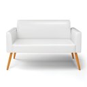 Ver imagem 6 de Sofá Namoradeira Pés Palito Castanho Marisa Corano D03 - D\'rossi Cor Branco