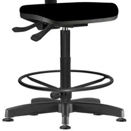 Kit 2 Cadeiras Caixa Alta Giratória Job L02 Crepe Preto - Lyam Decor - 4