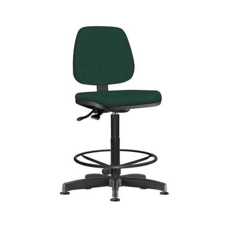 Cadeira Caixa Alta Giratória Job L02 Crepe Verde Musgo - Lyam Decor