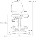 Ver imagem 4 de Cadeira Caixa Alta Giratória Job L02 Crepe Verde Musgo - Lyam Decor