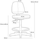 Ver imagem 4 de Cadeira Caixa Alta Giratória Job Linho Bege - Lyam Decor