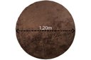 Ver imagem 3 de Tapete Redondo 1,20m Quarto Sala Escritório Pelo Macio.:chocolate