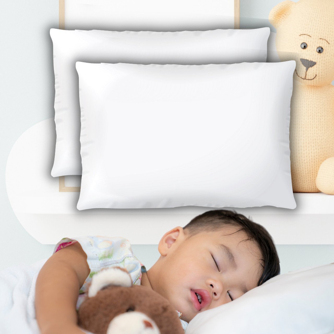Kit 2 Travesseiro Infantil Para Criança 2 A 7 Anos Macio - 1