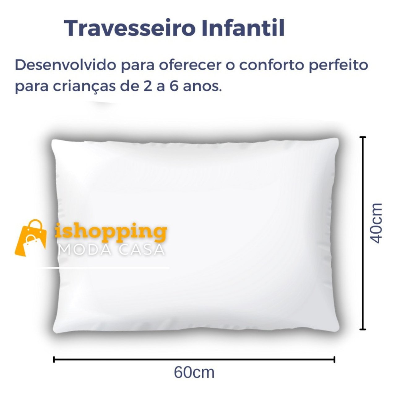 Kit 2 Travesseiro Infantil Para Criança 2 A 7 Anos Macio - 5